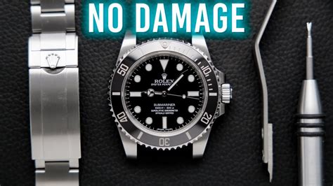 how to take off rolex watch|removing a Rolex bracelet.